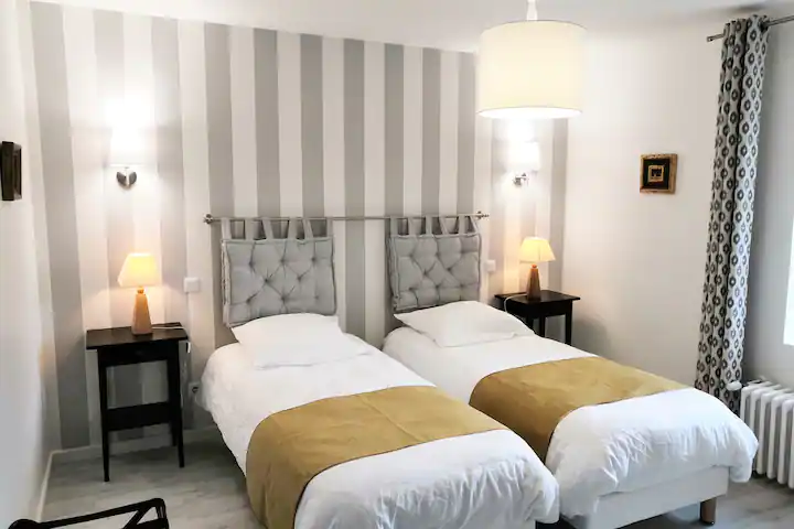 The pastel bedroom